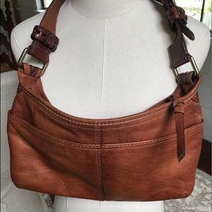 Coach vintage boho brown leather hobo bag